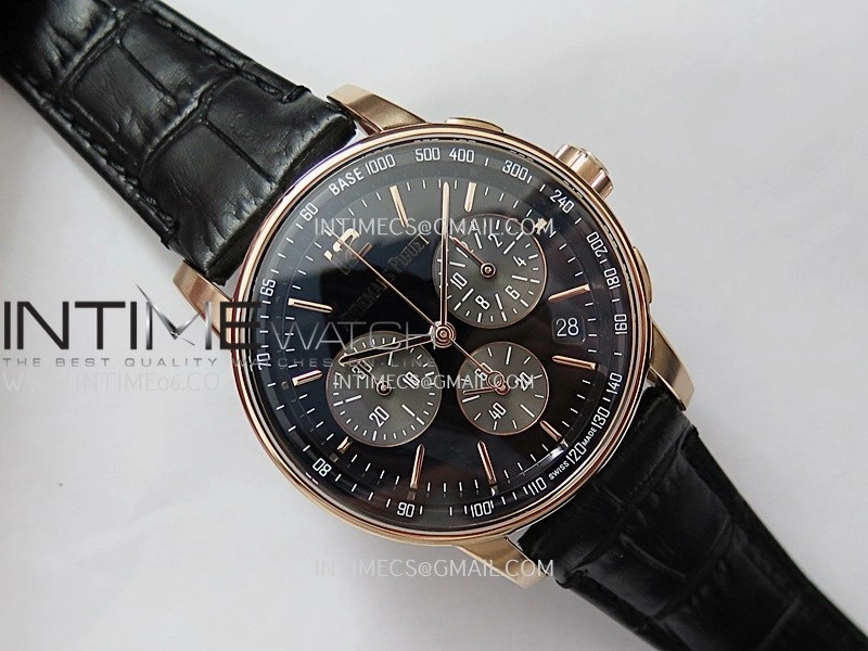 Code 11.59 Chrono 26393 RG APSF 1:1 Best Edition Black Dial On Black Leather Strap Super Clone SA4401